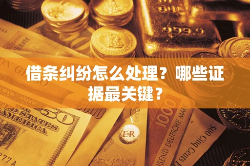北京借条纠纷怎么处理？哪些证据最关键？
