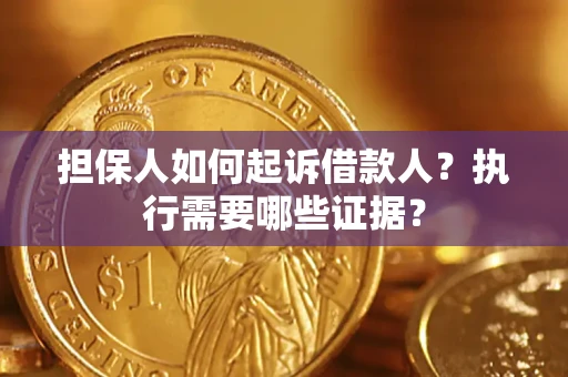 北京担保人如何起诉借款人？执行需要哪些证据？