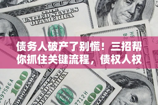 北京债务人破产了别慌！三招帮你抓住关键流程，债权人权益不再缩水