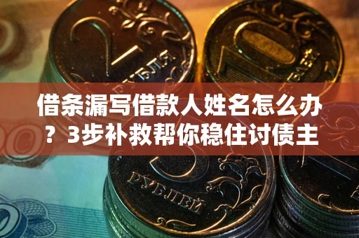 北京借条漏写借款人姓名怎么办？3步补救帮你稳住讨债主动权