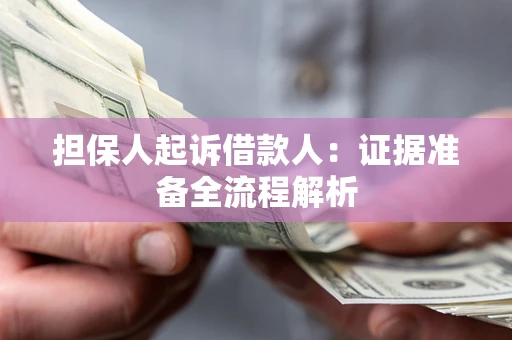 北京担保人起诉借款人：证据准备全流程解析