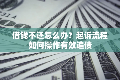 北京借钱不还怎么办？起诉流程如何操作有效追债