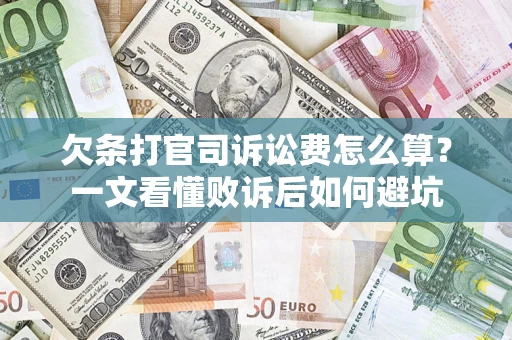 北京欠条打官司诉讼费怎么算？一文看懂败诉后如何避坑
